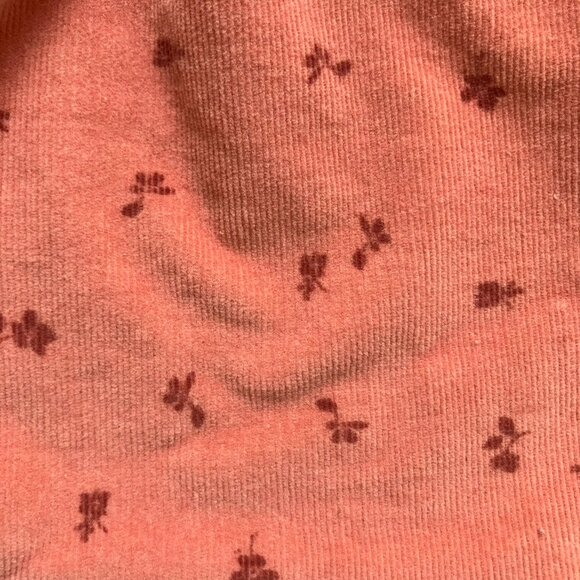 Joe Fresh Baby Toddler Overall Corduroy Dress 12-18M | Coral Pink Floral EUC - Picture 13 of 13